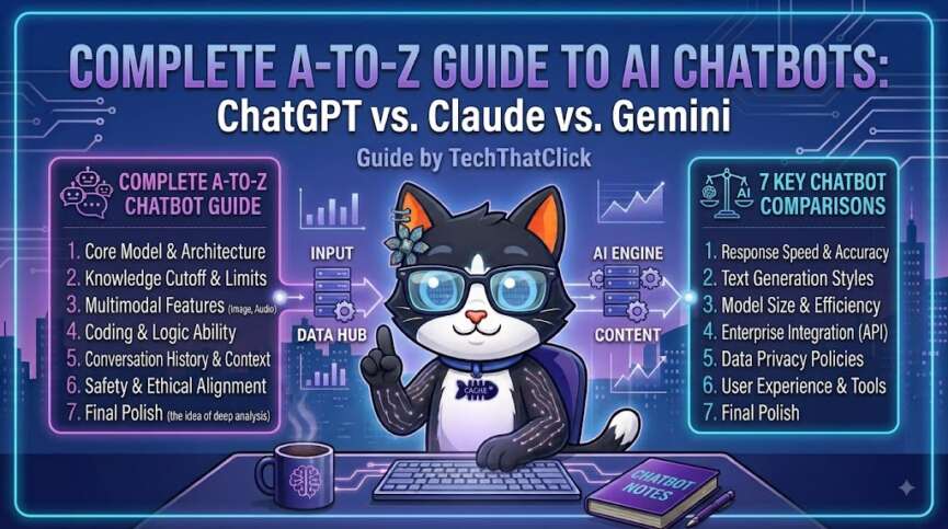 Complete A-to-Z Guide to AI Chatbots: ChatGPT vs. Claude vs. Gemini