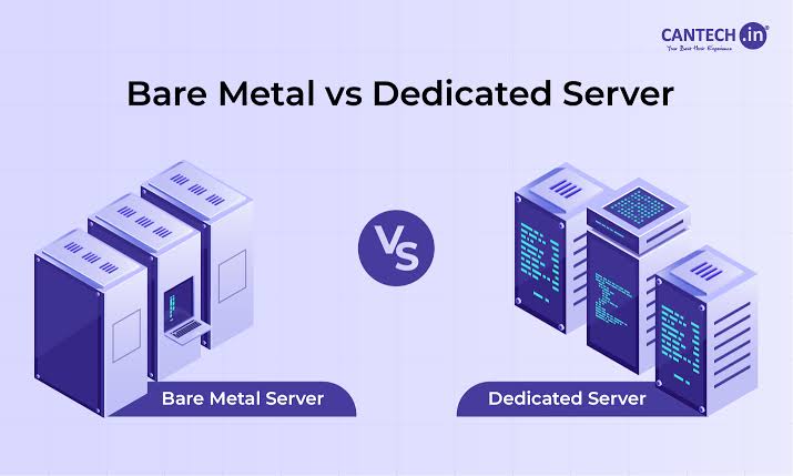 Bare metal dedicated server racks. 