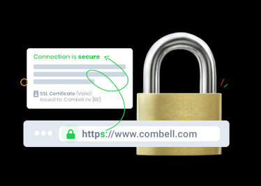 Secure HTTPS connection with SSL padlock. 